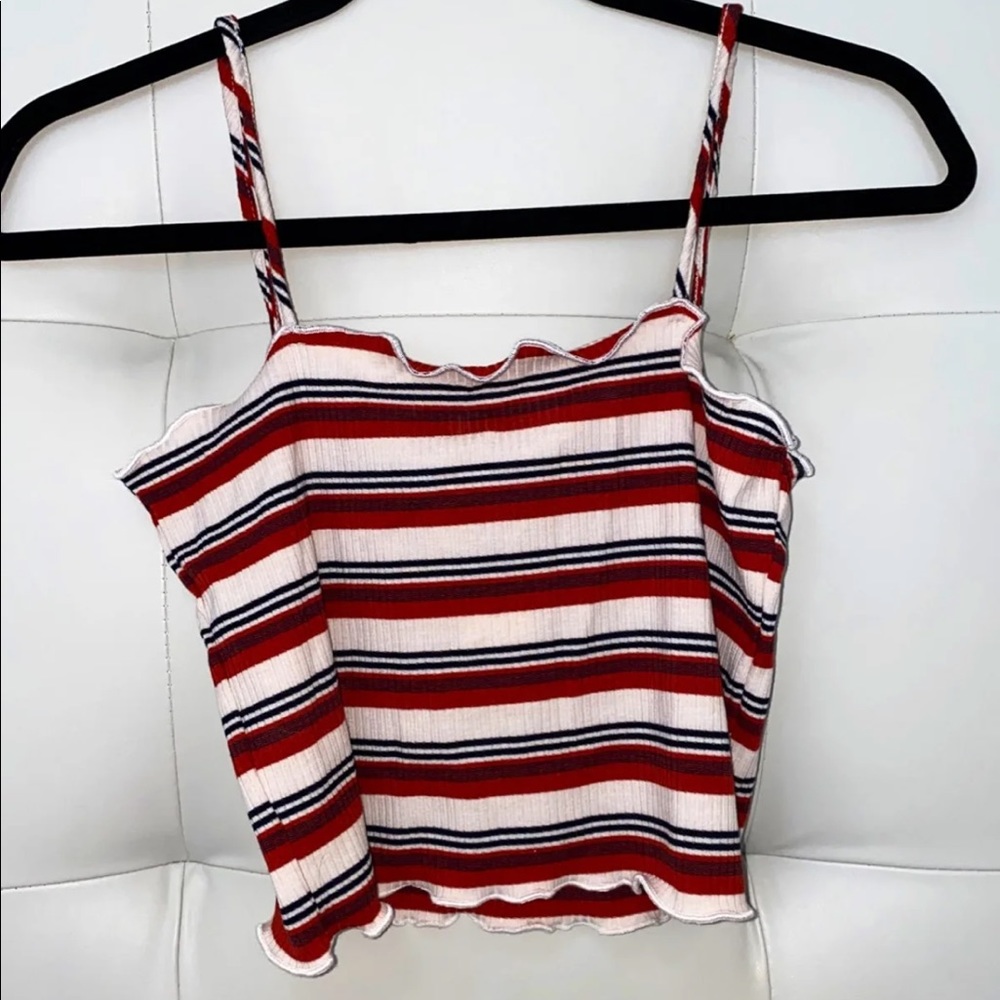 BRAND NEW red striped crop top